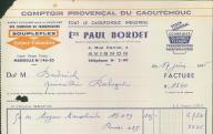 Etablissements Paul Bordet, Comptoir provençal du caoutchouc. Avignon, 1955.