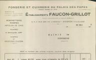 Fonderie de cuivre du Palais des papes Faucon-Grillot à Avignon, 1933.