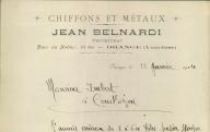 Chiffons et métaux Jean Belnardi à Orange, 1929.