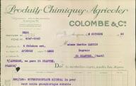 Produits chimiques agricoles Colombe et Cie à Avignon, 1928.