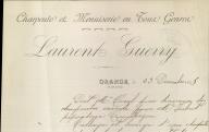 Charpente et menuiserie en tous genres Laurent Guerry, Orange, 1925.