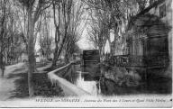 Avenue du Pont des cinq cours et quai Villevieille à Isle sur la Sorgue